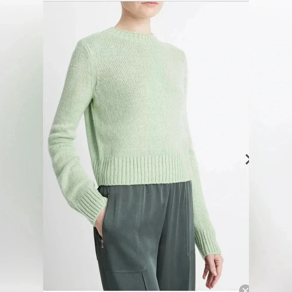 NWT VINCE Women's Wool-Cashmere Blend Long Sleeve Crew Neck Sweater XS - Picture 5 of 8